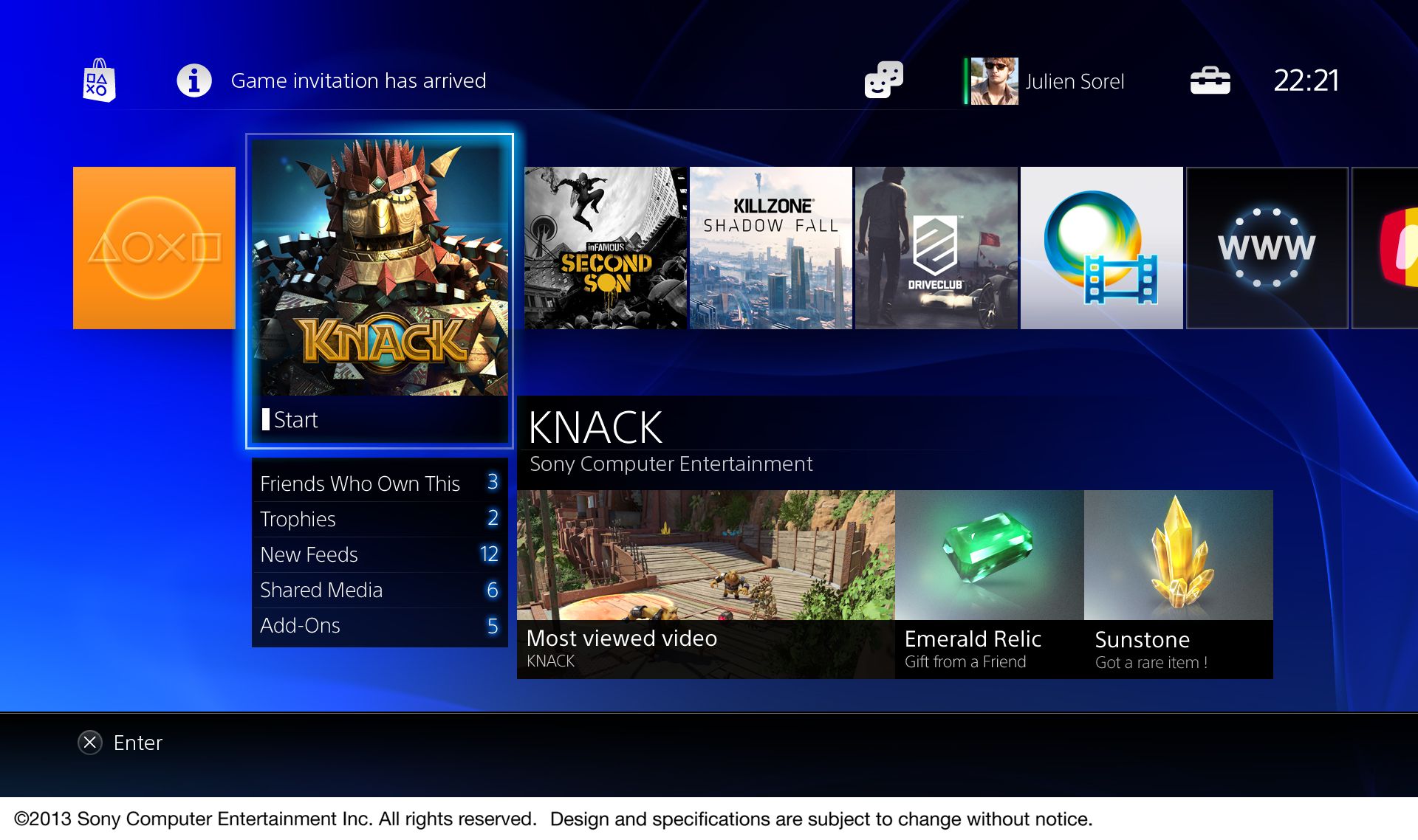 First PlayStation 4 User Interface Screenshots | MegaGames