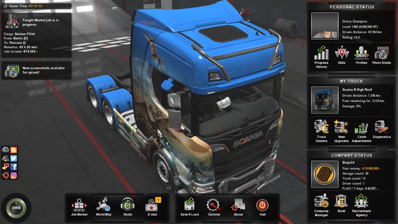 Euro Truck Simulator 2 PC cheats, trainers, guides and walkthroughs
