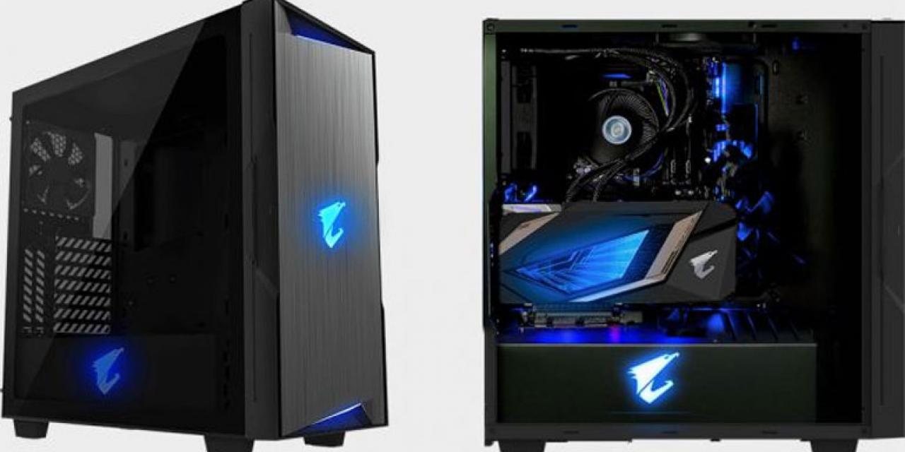 Gigabyte's new Aorus comes with a vertical GPU mount