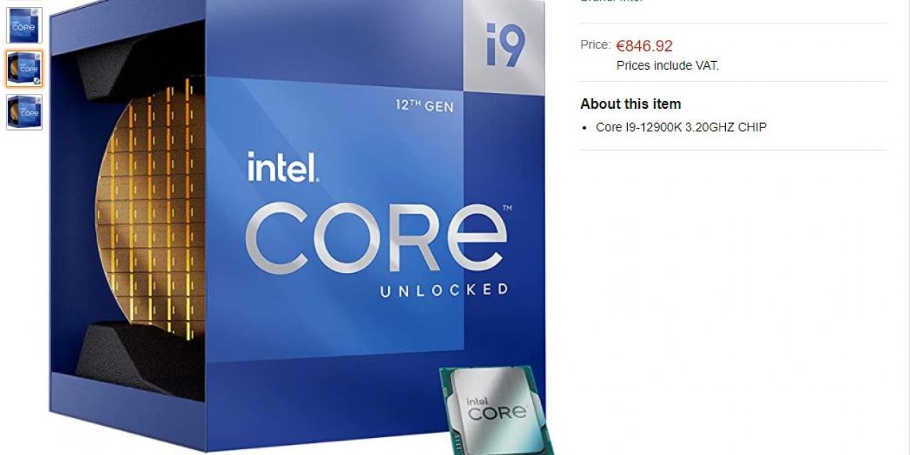 First Core i9-12900K listed for $983 in Europe