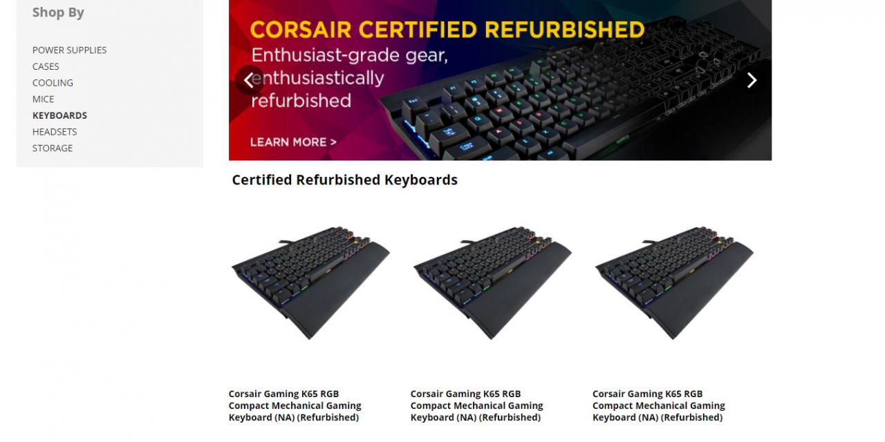 Corsair discounts refurbished peripherals before summer's end