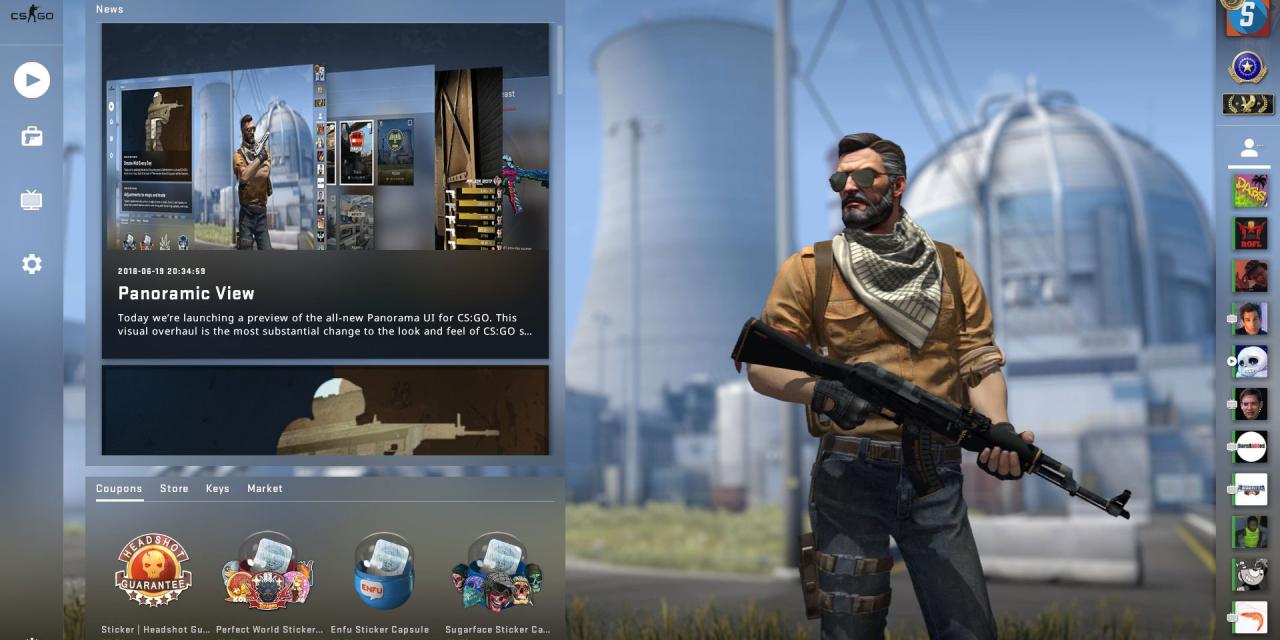 CS:GO's UI update overhauls the look of the classic shooter