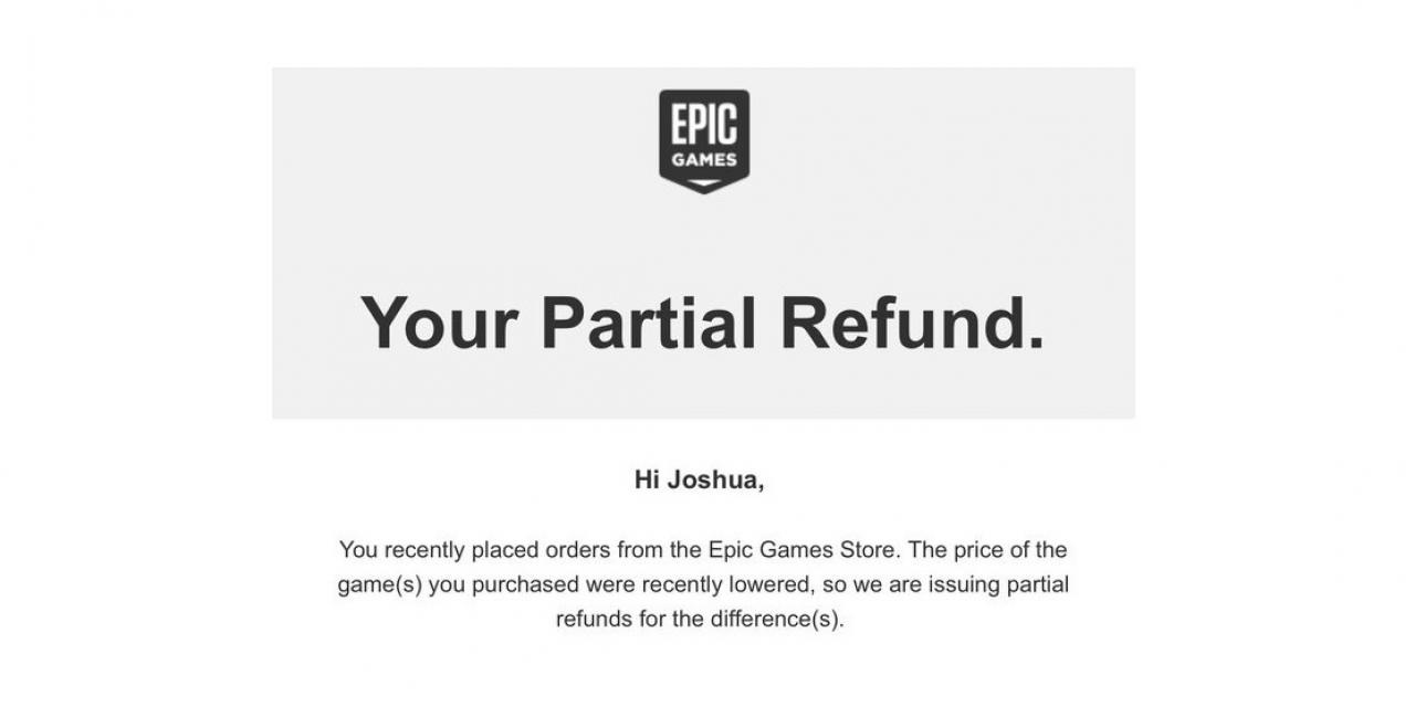 Epic Games Store gives some money back if your games go on sale