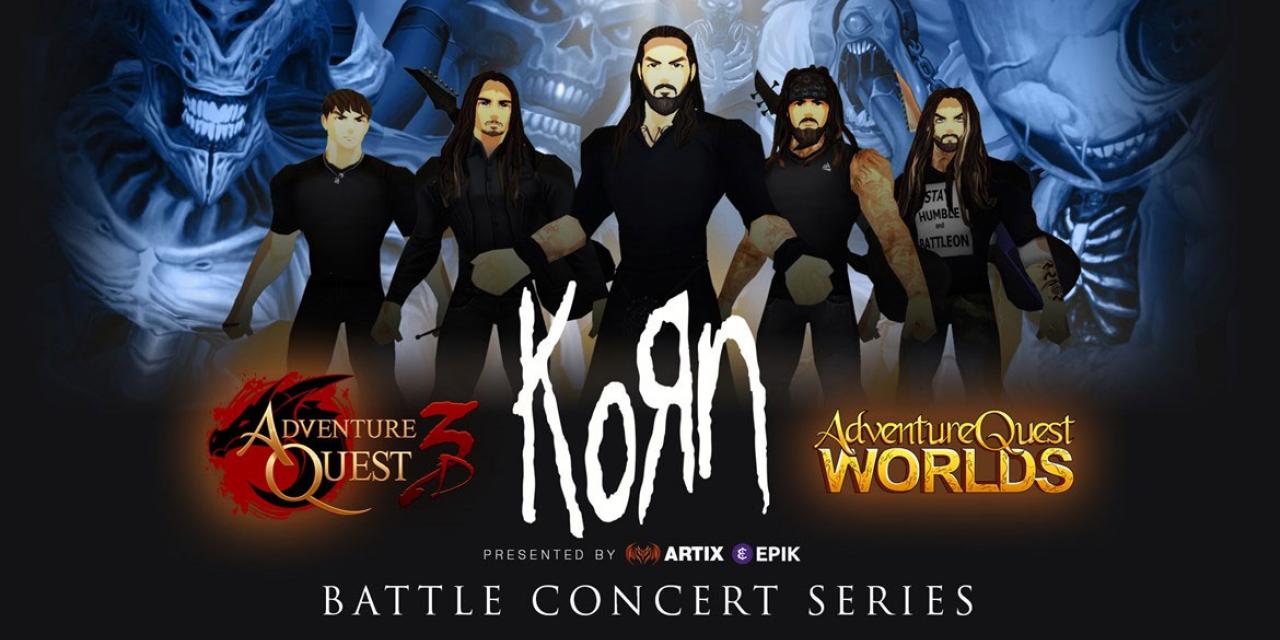 Korn is playing a free concert in AdventureQuest 3D