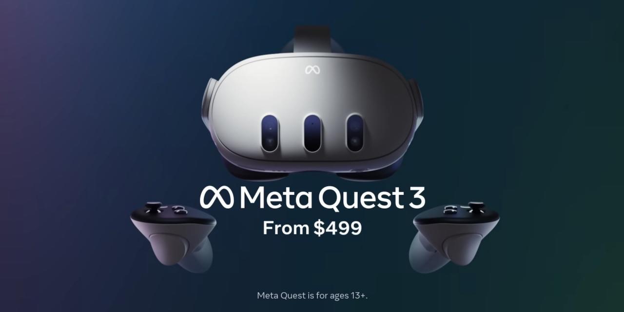 The Meta Quest 3 VR headset lands on October 10