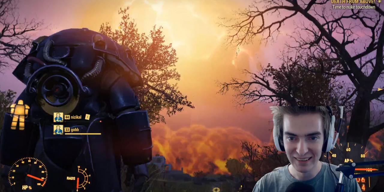 Watch a Fallout 76 streamer launch the first (and last) beta nuke