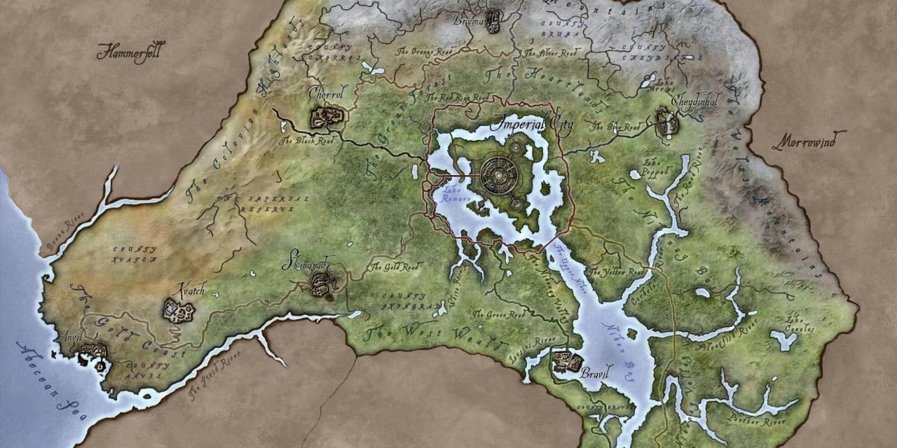 The Elder Scrolls IV: Oblivion Remastered A More Complete World Map Mod v2.0 The Elder Scrolls IV: Oblivion Remastered A More Complete World Map Mod v2.0