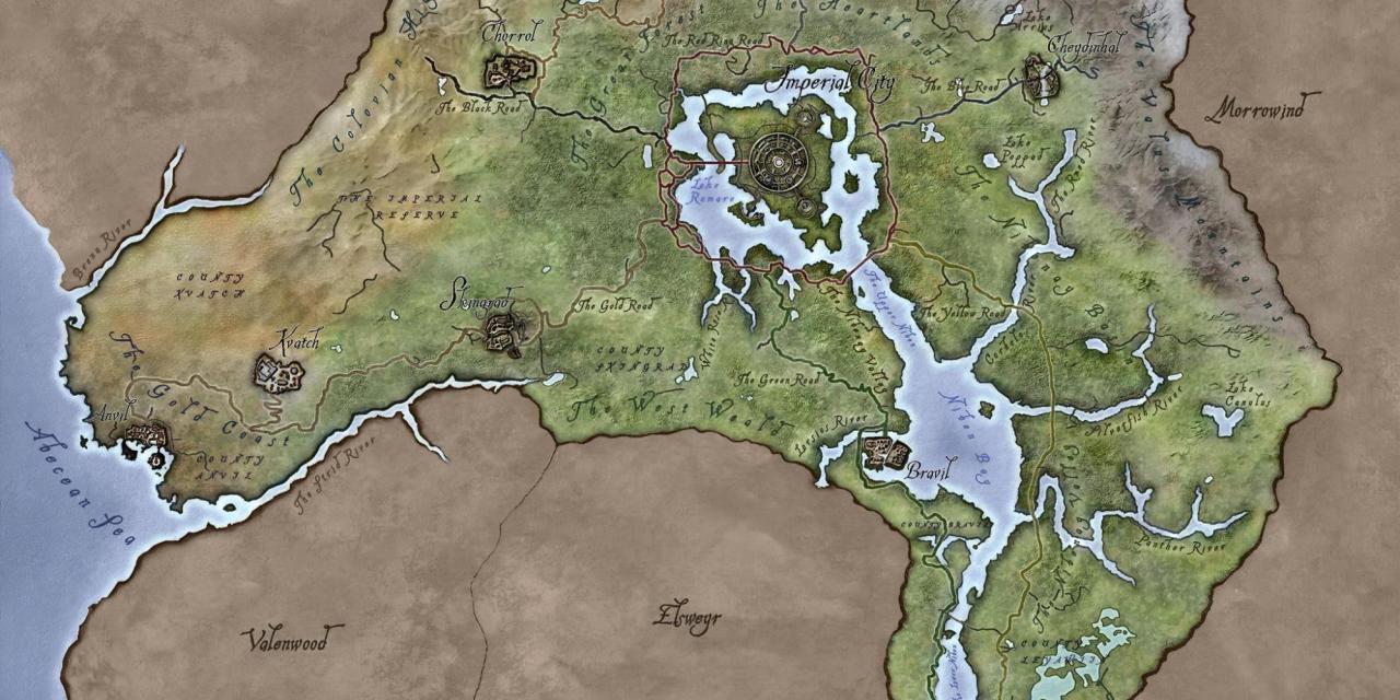 The Elder Scrolls IV: Oblivion Remastered A More Complete World Map Mod v2.0 The Elder Scrolls IV: Oblivion Remastered A More Complete World Map Mod v2.0