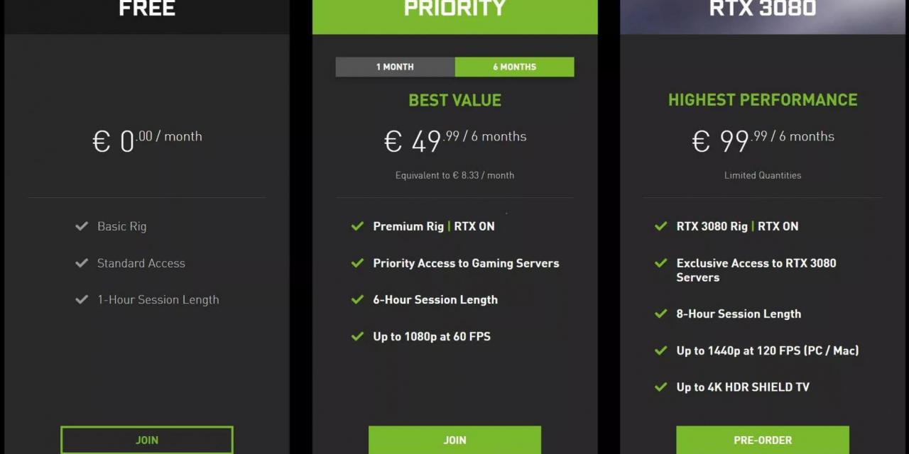 Nvidia is throttling GeForce Now "Priority" gamers to under 60 FPS