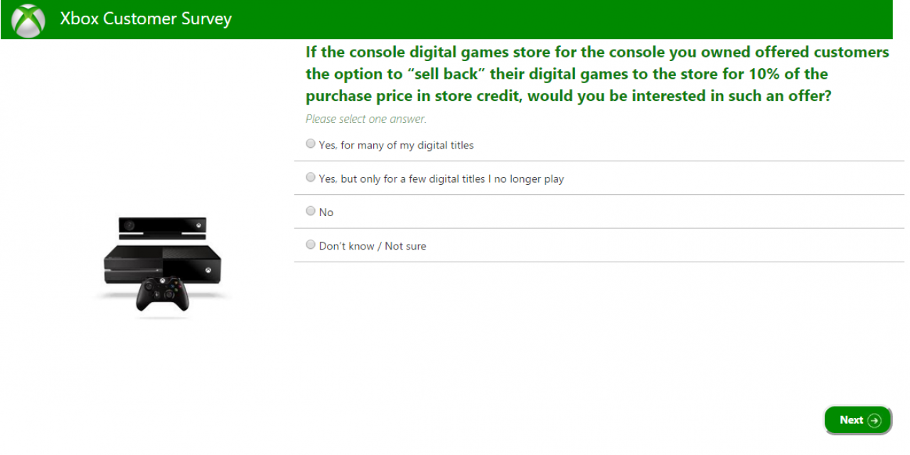 Microsoft Asks Xbox Users If They Want To Sell Back Their Digital Downloads