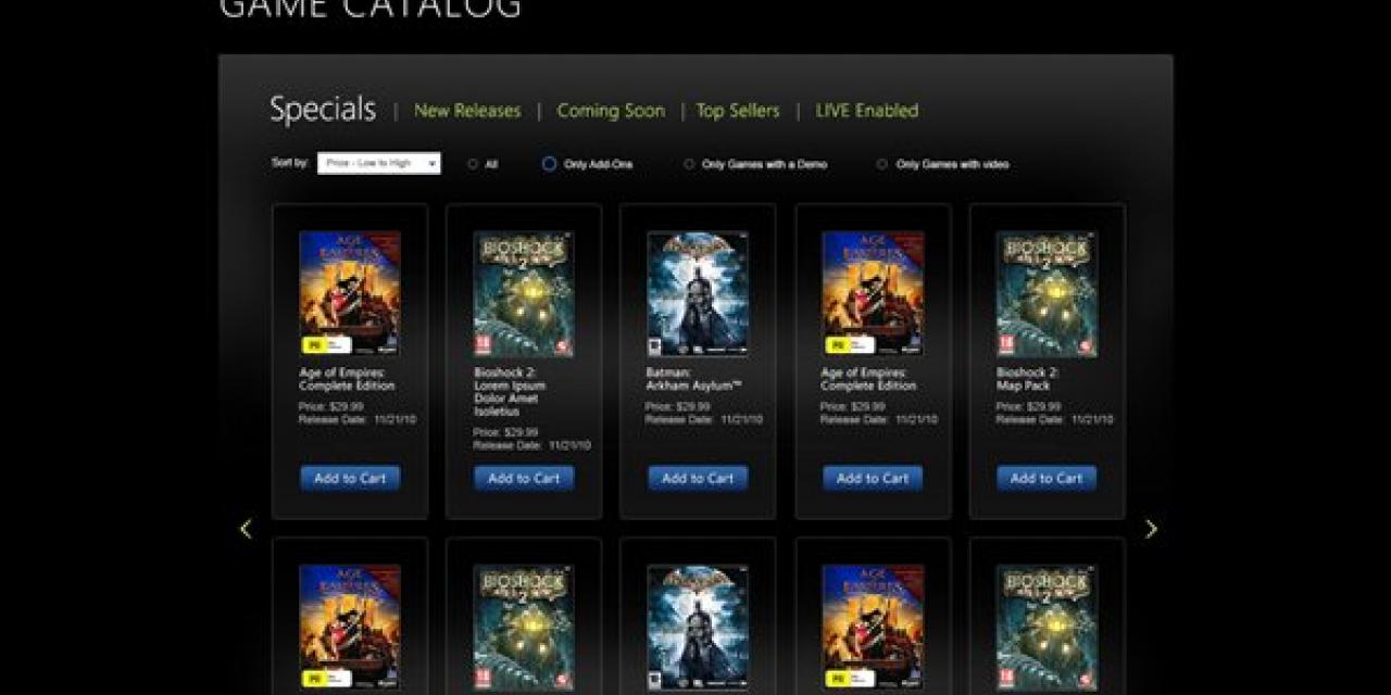 Microsoft Announces Games For Windows Marketplace