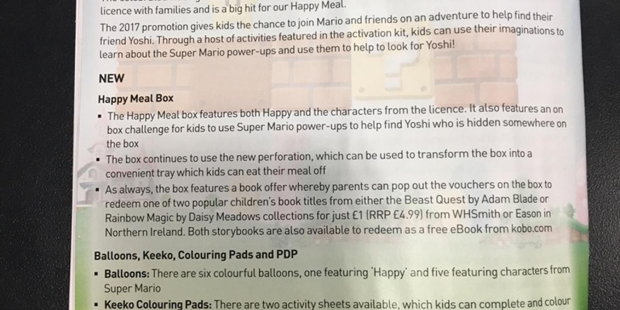 Super Mario Is Making His Way To McDonald's Happy Meals In 2017