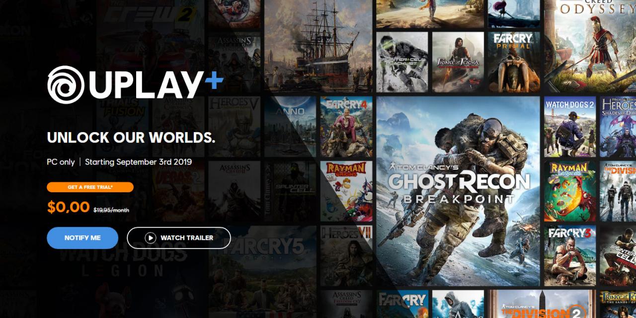 Ubisoft's UPlay Plus subscription will include its full catalog