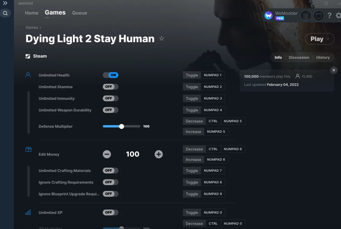Dying Light 2 Stay Human Trainer +20 [WeMod/Fling]