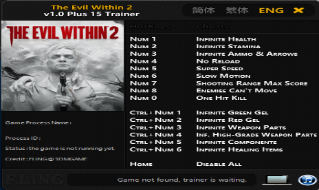 The Evil Within 2 : Entraîneur (+15) [1.0] {FLiNG}
