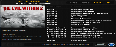 The Evil Within 2: Trainer (+15) [1.0] {FLiNG}
