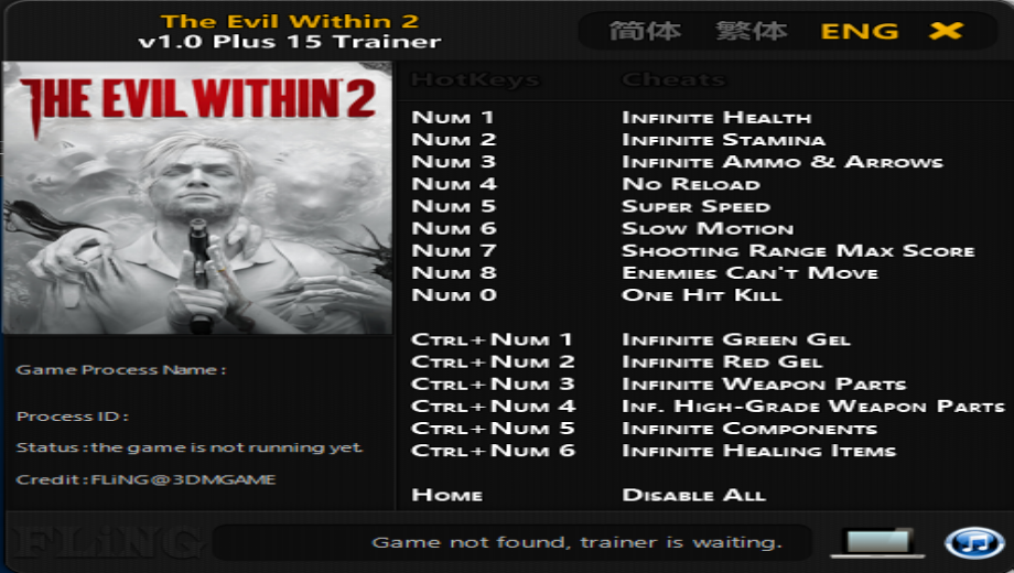 The Evil Within 2: Trainer (+15) [1.0] {FLiNG}