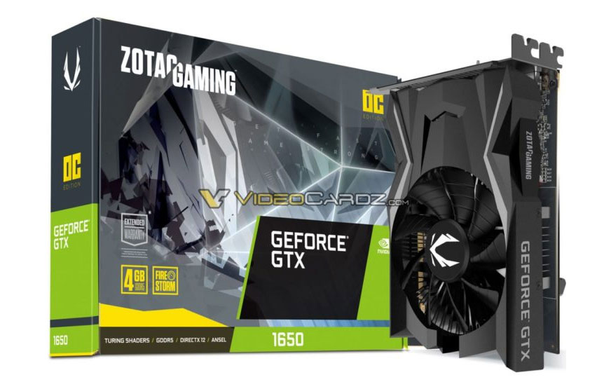 GTX 1650 may not need a power cable