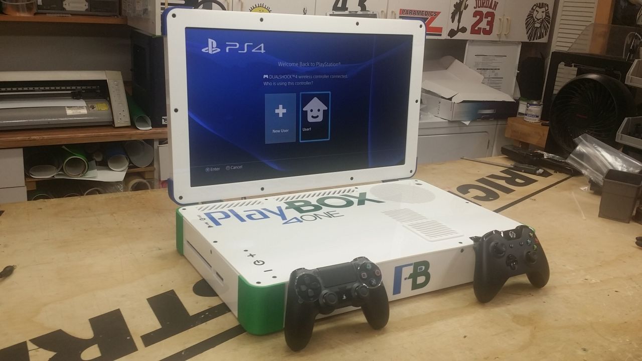Modder Combines Xbox One And PS4 Into A Laptop