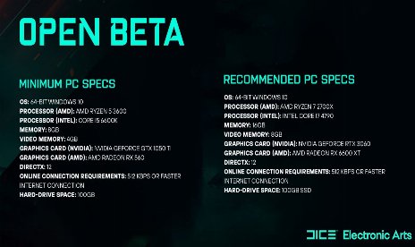 Battlefield 2042 PC specs are pretty modest