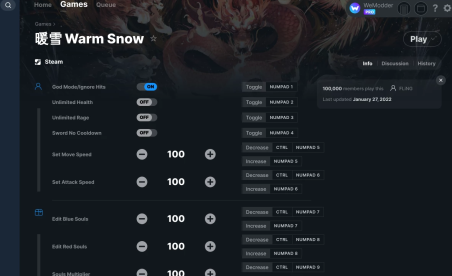 Entraîneur neige chaude +12 [WeMod/FLiNG]