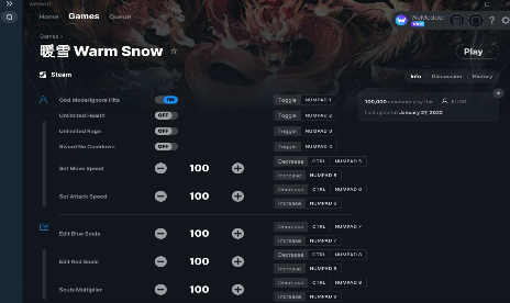 Entrenador de nieve caliente +12 [WeMod/FLiNG]