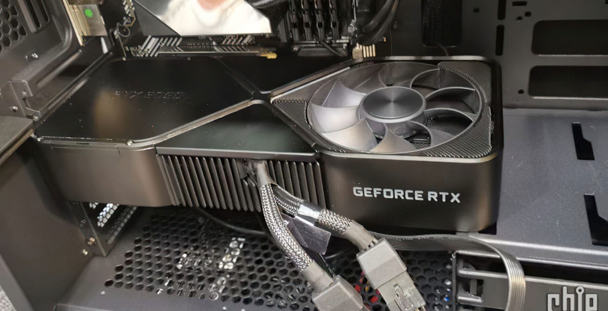 Look how big an RTX 3090 is in a case