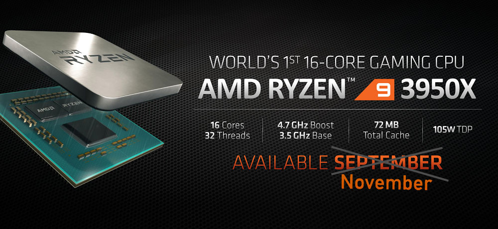 AMD delayed the 3950X because of clock issues