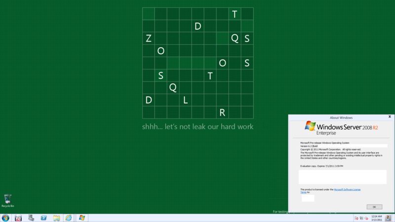 Fuite des premières images de Windows 8