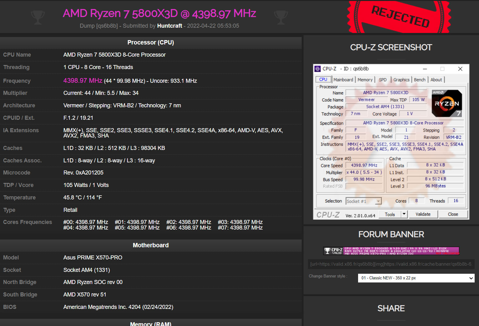 AMD Ryzen 5800X3D maintient ses performances même à 1V