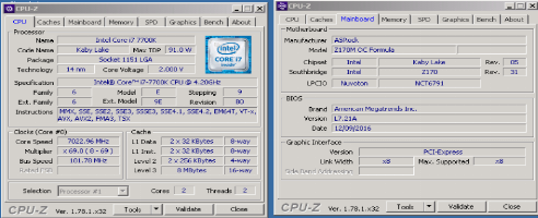 Intel Core i7 7700K Übertaktet auf 7GHz