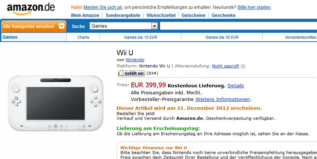 Dezember-Veröffentlichungstermin für Wii U angekündigt