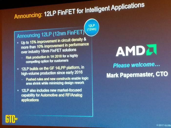 Ryzen and Vega dropping to 12nm in 2018
