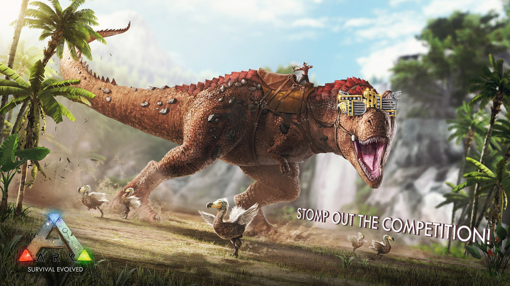 Stomping land players to get rad shades in ARK: Survival Evolved