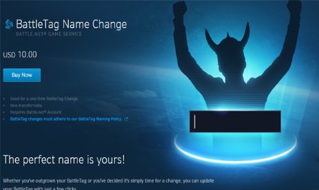 Changing your Blizzard BattleTag will cost you $10