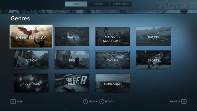 Le mode "Big Picture" de Steam est en ligne