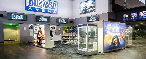 What kind of merchandise can you buy at the Blizzard Arena?