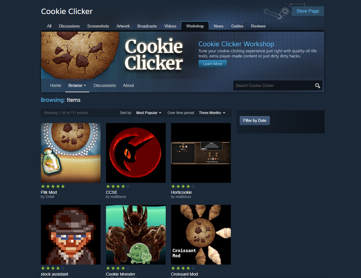 Cookie Clicker prend désormais en charge les mods