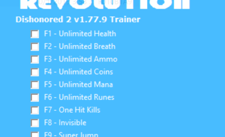 Dishonored 2 V1.77 (+10 Trainer) [FearlessRevolution]