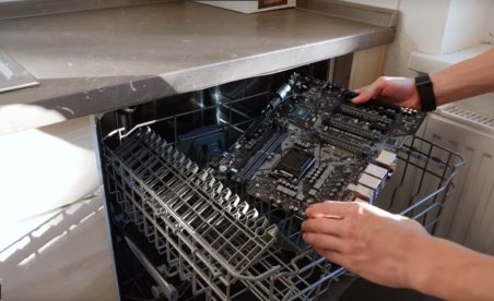 You can put your motherboard and GPU in the dishwasher