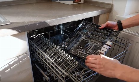 You can put your motherboard and GPU in the dishwasher
