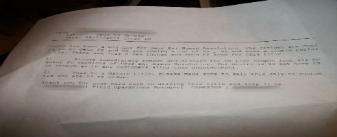GameStop Opened Deus Ex Boxes And Stole Coupons From Them