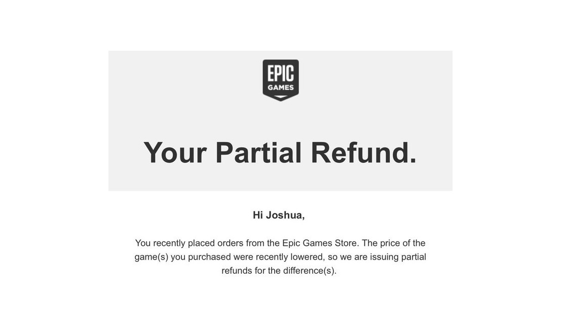 Epic Games Store gives some money back if your games go on sale
