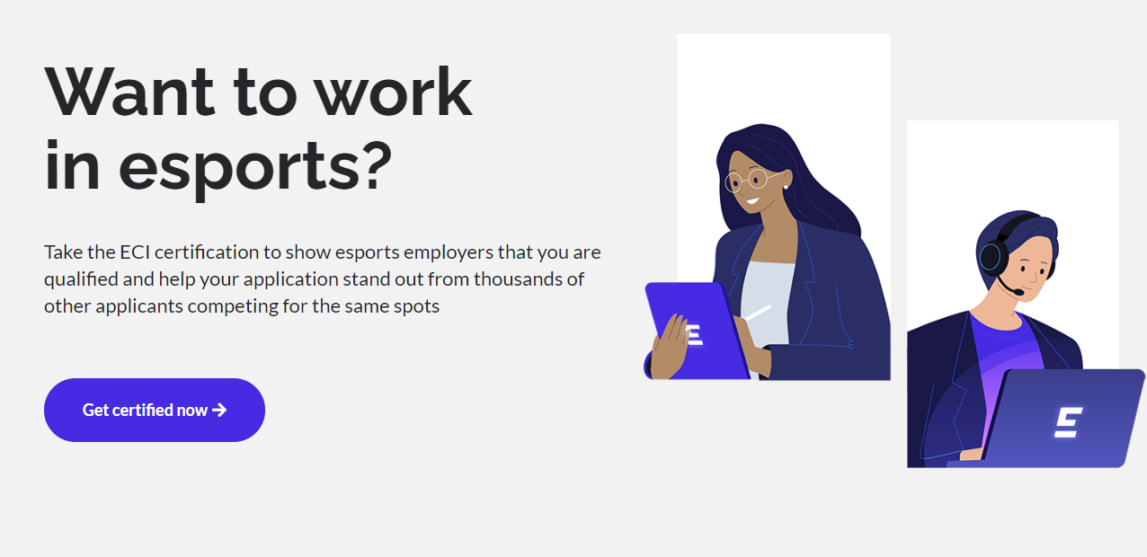 Unternehmen behauptet, dass das Esports-Zertifikat Ihnen helfen kann, einen Job zu bekommen