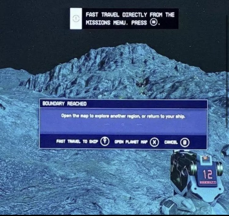 Las filtraciones parecen demostrar que Starfield tiene paredes invisibles