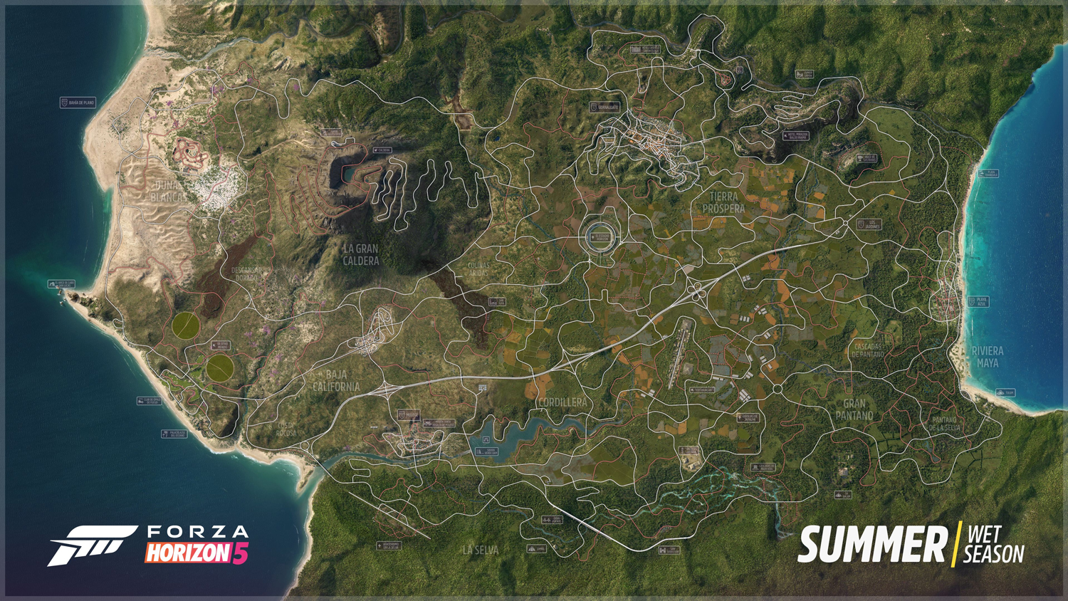 The Forza 5 map is massive and varied
