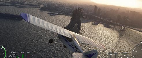 Microsoft Flight Simulator mod adds Godzilla