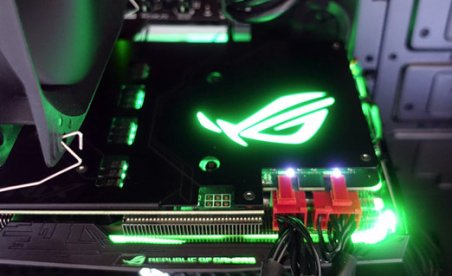 ASUS STRIX 1080 has software controllable RGB lighting