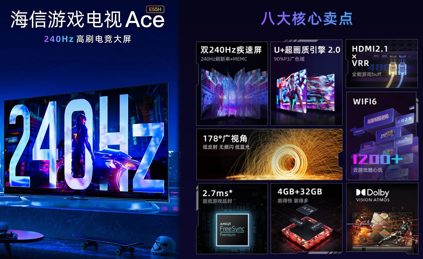 Hisense est le premier à lancer un téléviseur de jeu à 240 Hz