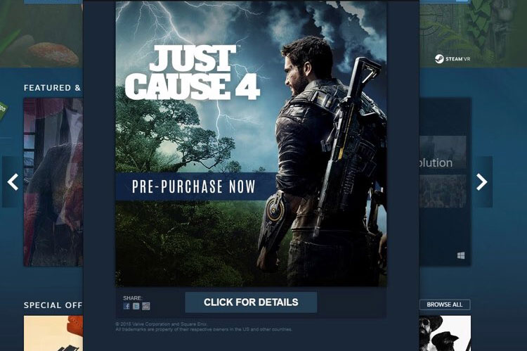 Just Cause 4 confirmed through Steam Link